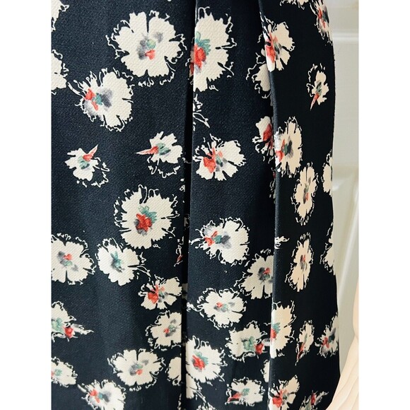 Zara Woman Black Floral Mini Dress Size Medium Career Party Office - Picture 4 of 9